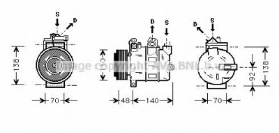 AVA QUALITY COOLING olk356 -  Компрессор, кондиционер